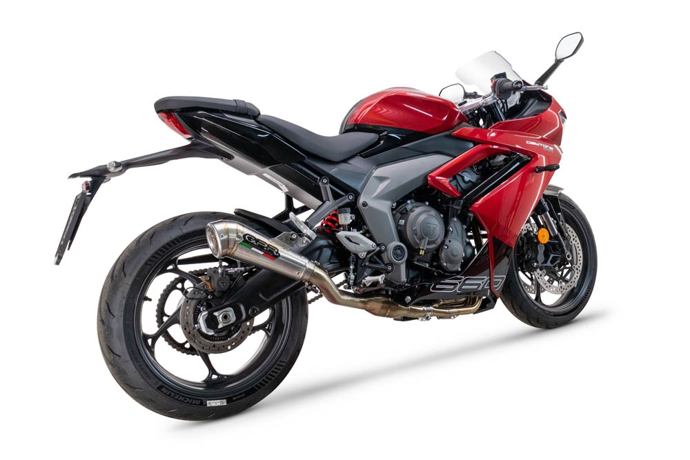 Esapament GPR compatibil cu Triumph Daytona 660 2023 Sistem complet de evacuare Racing, inclusiv db killer detașabil,Powercone Evo