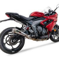Esapament GPR compatibil cu Triumph Daytona 660 2023 Sistem complet de evacuare Racing, inclusiv db killer detașabil,Powercone Evo