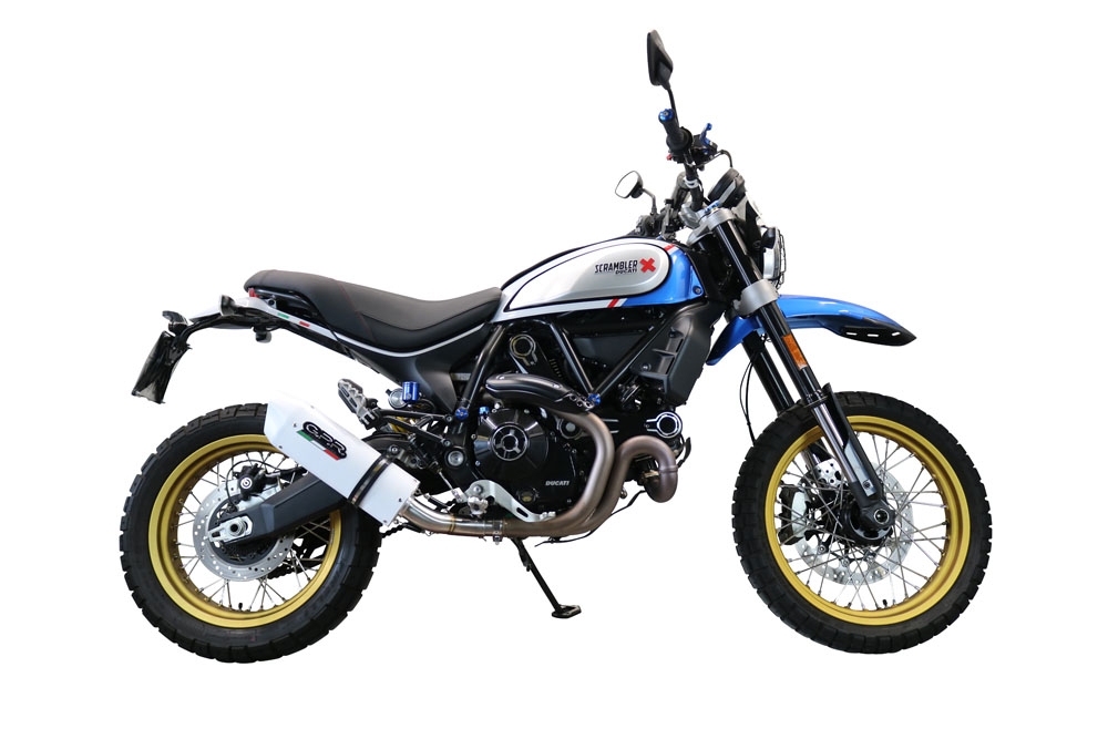 Exhaust compatible with Ducati Scrambler 800 Nightshift 2021-2022, Albus Evo4, Homologated legal slip-on exhaust including removable db killer, link pipe and catalyst