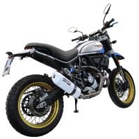 Exhaust compatible with Ducati Scrambler 800 Nightshift 2021-2022, Albus Evo4, Homologated legal slip-on exhaust including removable db killer, link pipe and catalyst