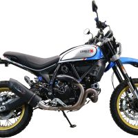 Esapament GPR compatibil cu Ducati Scrambler 800 Desert Sled -DS Fasthouse 2021 Evacuare slip-on omologata, inclusiv db killer detașabil, cot de legătură și catalizator,Furore Evo4 Poppy