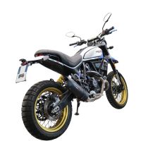 Esapament GPR compatibil cu Ducati Scrambler 800 Nightshift -Urban Motard 2021 Evacuare slip-on omologata, inclusiv db killer detașabil, cot de legătură și catalizator,Furore Evo4 Nero