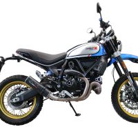 Esapament GPR compatibil cu Ducati Scrambler 800 Desert Sled -DS Fasthouse 2021 Evacuare slip-on omologata, inclusiv db killer detașabil, cot de legătură și catalizator,M3 Black Titanium