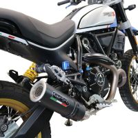 Esapament GPR compatibil cu Ducati Scrambler 800 Desert Sled -DS Fasthouse 2021 Evacuare slip-on omologata, inclusiv db killer detașabil, cot de legătură și catalizator,M3 Black Titanium