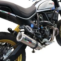 Esapament GPR compatibil cu Ducati Scrambler 800 Desert Sled -DS Fasthouse 2021 Evacuare slip-on omologata, inclusiv db killer detașabil, cot de legătură și catalizator,M3 Titanium Natural