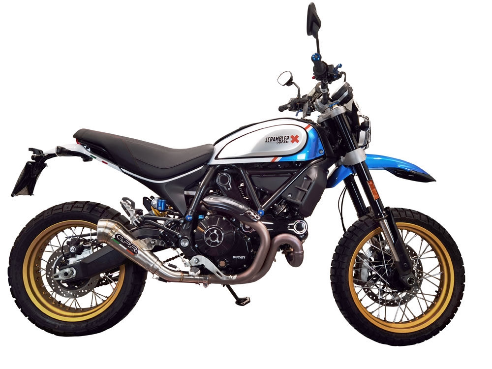 Esapament GPR compatibil cu Ducati Scrambler 800 Nightshift -Urban Motard 2021 Evacuare slip-on omologata, inclusiv db killer detașabil, cot de legătură și catalizator,Powercone Evo