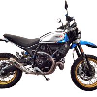 Esapament GPR compatibil cu Ducati Scrambler 800 Nightshift -Urban Motard 2021 Evacuare slip-on omologata, inclusiv db killer detașabil, cot de legătură și catalizator,Powercone Evo