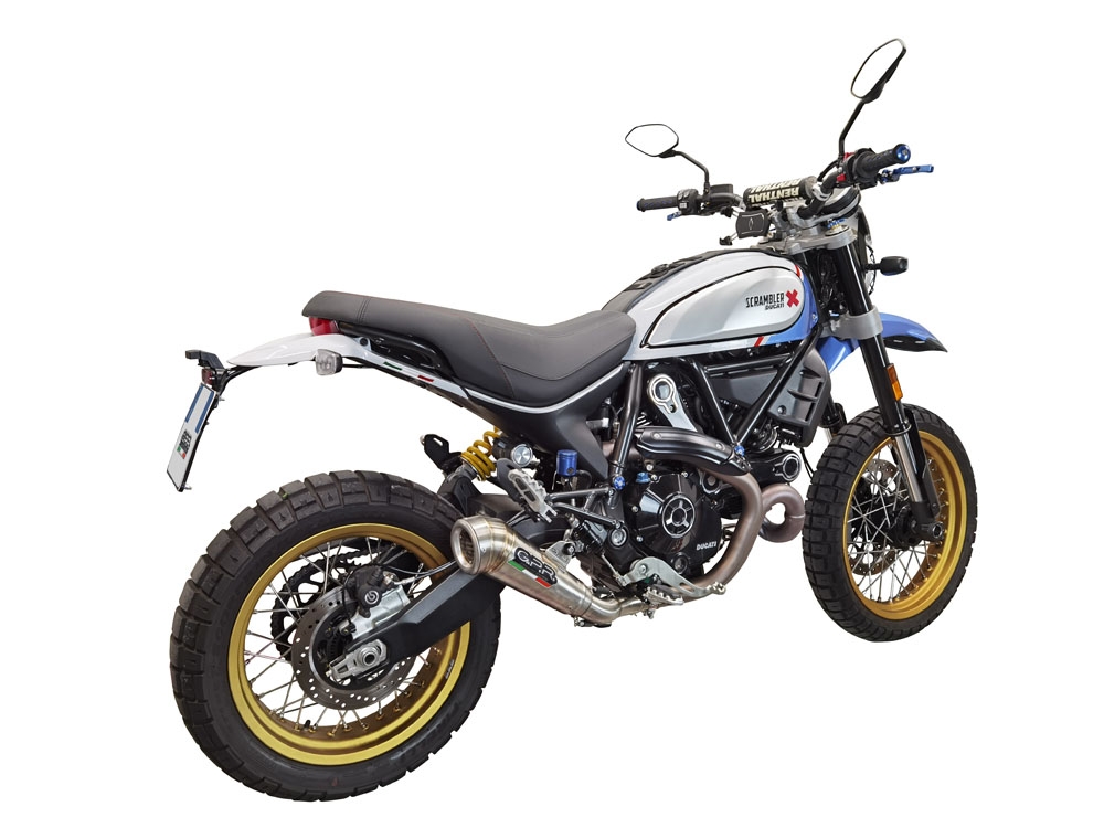 Esapament GPR compatibil cu Ducati Scrambler 800 Nightshift -Urban Motard 2021 Evacuare slip-on omologata, inclusiv db killer detașabil, cot de legătură și catalizator,Powercone Evo