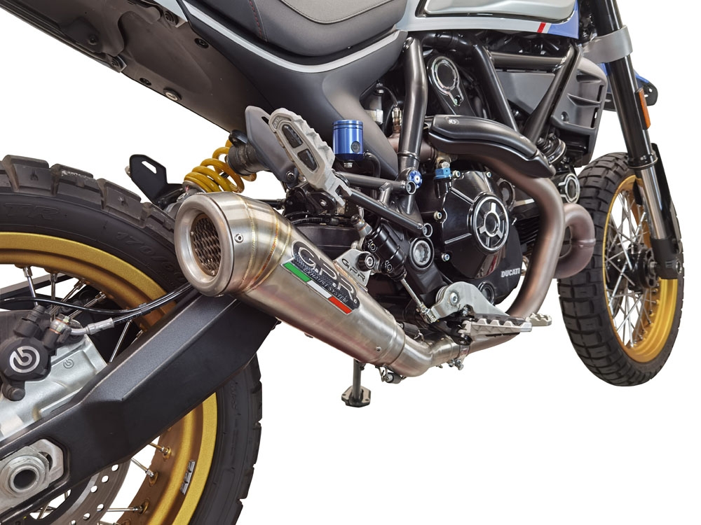 Esapament GPR compatibil cu Ducati Scrambler 800 Nightshift -Urban Motard 2021 Evacuare slip-on omologata, inclusiv db killer detașabil, cot de legătură și catalizator,Powercone Evo
