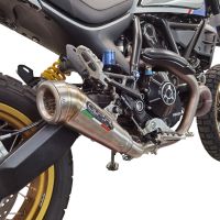 Esapament GPR compatibil cu Ducati Scrambler 800 Nightshift -Urban Motard 2021 Evacuare slip-on omologata, inclusiv db killer detașabil, cot de legătură și catalizator,Powercone Evo