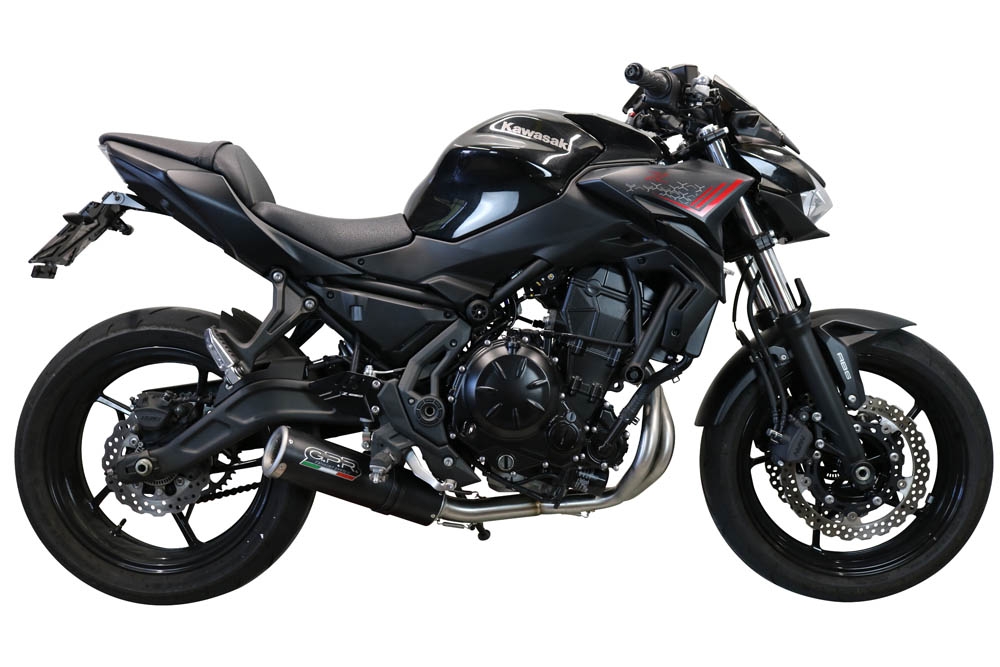 Esapament GPR compatibil cu Kawasaki Ninja 650 2021 Sistem complet de evacuare legal omologat, inclusiv db killer și catalizator detașabil,M3 Black Titanium