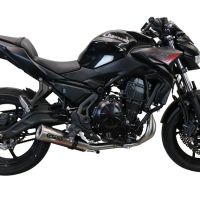 Esapament GPR compatibil cu Kawasaki Z 650 2017 Sistem complet de evacuare legal omologat, inclusiv db killer și catalizator detașabil,M3 Inox 