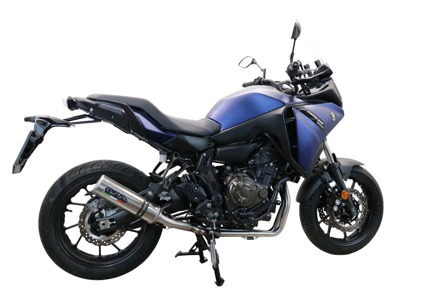 Esapament GPR compatibil cu Yamaha Tracer 700 2020 Sistem complet de evacuare legal omologat, inclusiv db killer și catalizator detașabil,M3 Inox 