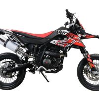 Exhaust compatible with Aprilia Rx 125 2021-2024, Albus Evo4, Homologated legal slip-on exhaust including removable db killer, link pipe and catalyst