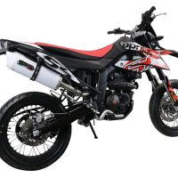 Exhaust compatible with Aprilia Rx 125 2021-2024, Albus Evo4, Homologated legal slip-on exhaust including removable db killer, link pipe and catalyst