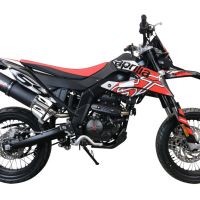 Esapament GPR compatibil cu Aprilia Rx 125 2021 Evacuare slip-on omologata, inclusiv db killer detașabil, cot de legătură și catalizator,Furore Evo4 Nero