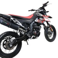 Esapament GPR compatibil cu Aprilia Rx 125 2021 Evacuare slip-on omologata, inclusiv db killer detașabil, cot de legătură și catalizator,Furore Evo4 Nero