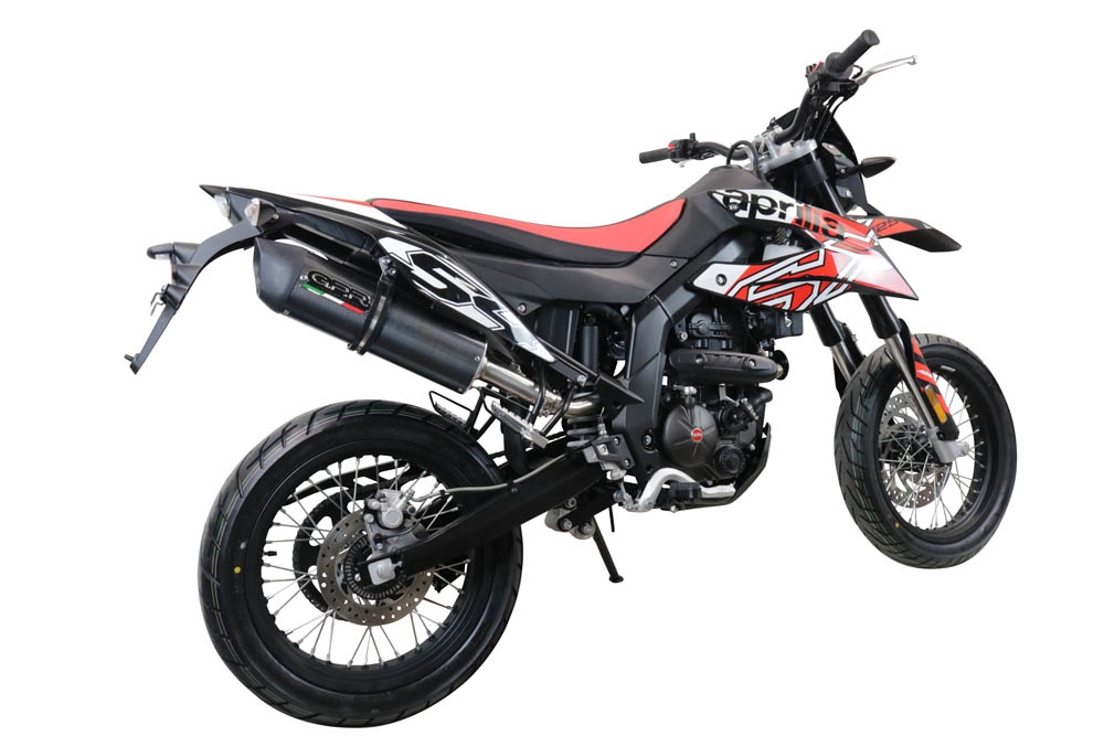 Esapament GPR compatibil cu Aprilia Rx 125 2021 Evacuare slip-on omologata, inclusiv db killer detașabil, cot de legătură și catalizator,Furore Evo4 Poppy