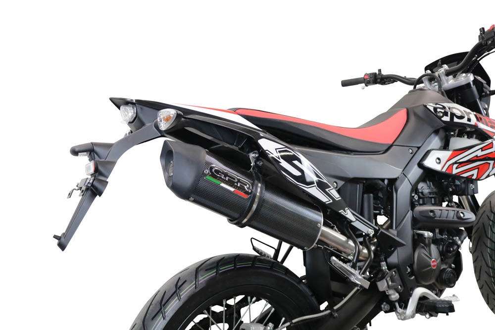 Esapament GPR compatibil cu Aprilia Rx 125 2021 Evacuare slip-on omologata, inclusiv db killer detașabil, cot de legătură și catalizator,Furore Evo4 Poppy