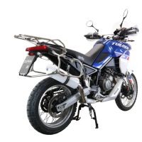 Exhaust compatible with Aprilia Tuareg 660 2021-2024, Albus Evo4, Homologated legal slip-on exhaust including removable db killer and link pipe