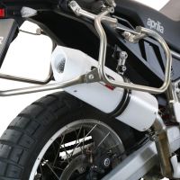 Exhaust compatible with Aprilia Tuareg 660 2021-2024, Albus Evo4, Homologated legal slip-on exhaust including removable db killer and link pipe