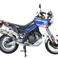 Exhaust compatible with Aprilia Tuareg 660 2021-2024, Dual Inox, Homologated legal slip-on exhaust including removable db killer and link pipe