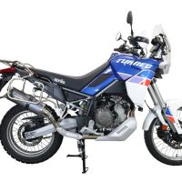 Esapament GPR compatibil cu Aprilia Tuareg 660 2021 Evacuare slip-on omologata, inclusiv db killer detașabil și cot de legătură,Dual Poppy
