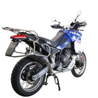 Esapament GPR compatibil cu Aprilia Tuareg 660 2021 Evacuare slip-on omologata, inclusiv db killer detașabil și cot de legătură,Dual Poppy