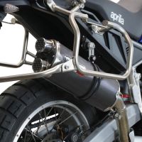 Esapament GPR compatibil cu Aprilia Tuareg 660 2021 Evacuare slip-on omologata, inclusiv db killer detașabil și cot de legătură,Dual Poppy