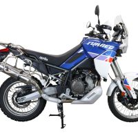 Esapament GPR compatibil cu Aprilia Tuareg 660 2021 Evacuare slip-on omologata, inclusiv db killer detașabil și cot de legătură,Satinox 