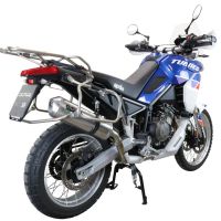 Esapament GPR compatibil cu Aprilia Tuareg 660 2021 Evacuare slip-on omologata, inclusiv db killer detașabil și cot de legătură,Satinox 