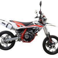 Exhaust compatible with Beta RR 125 4T Enduro 2019-2020, Albus Evo4, Homologated legal slip-on exhaust including removable db killer, link pipe and catalyst