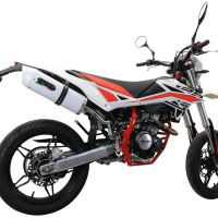 Exhaust compatible with Beta RR 125 4T Enduro 2019-2020, Albus Evo4, Homologated legal slip-on exhaust including removable db killer, link pipe and catalyst