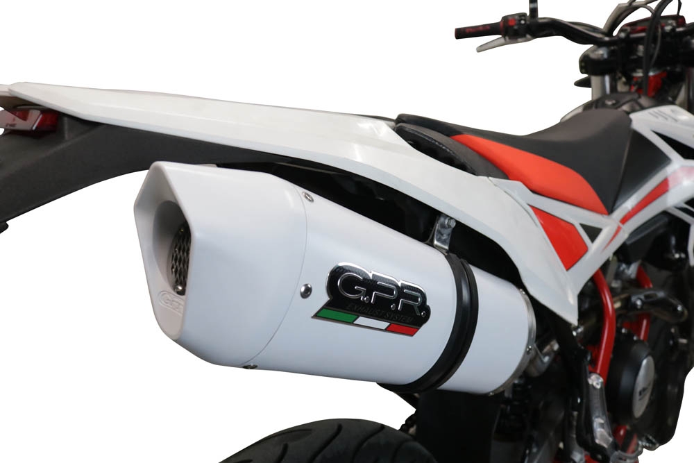 Exhaust compatible with Beta RR 125 4T Enduro 2019-2020, Albus Evo4, Homologated legal slip-on exhaust including removable db killer, link pipe and catalyst