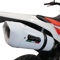 Exhaust compatible with Beta RR 125 4T Enduro 2019-2020, Albus Evo4, Homologated legal slip-on exhaust including removable db killer, link pipe and catalyst