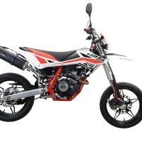 Esapament GPR compatibil cu Beta RR 125 4T Enduro 2019 Evacuare slip-on omologata, inclusiv db killer detașabil, cot de legătură și catalizator,Furore Evo4 Nero