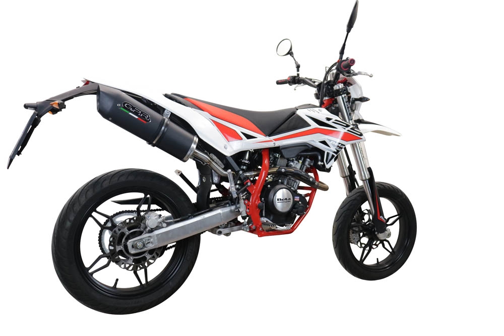 Esapament GPR compatibil cu Beta RR 125 4T Enduro 2019 Evacuare slip-on omologata, inclusiv db killer detașabil, cot de legătură și catalizator,Furore Evo4 Nero