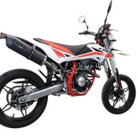 Esapament GPR compatibil cu Beta RR 125 4T Enduro 2019 Evacuare slip-on omologata, inclusiv db killer detașabil, cot de legătură și catalizator,Furore Evo4 Nero