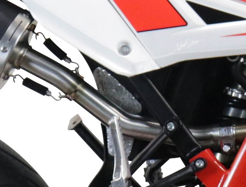 Esapament GPR compatibil cu Beta RR 125 4T Motard 2019 Evacuare slip-on omologata, inclusiv db killer detașabil, cot de legătură și catalizator,Furore Evo4 Poppy