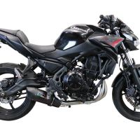Esapament GPR compatibil cu Kawasaki Z 650 2017 Sistem complet de evacuare legal omologat, inclusiv db killer și catalizator detașabil,Furore Evo4 Nero