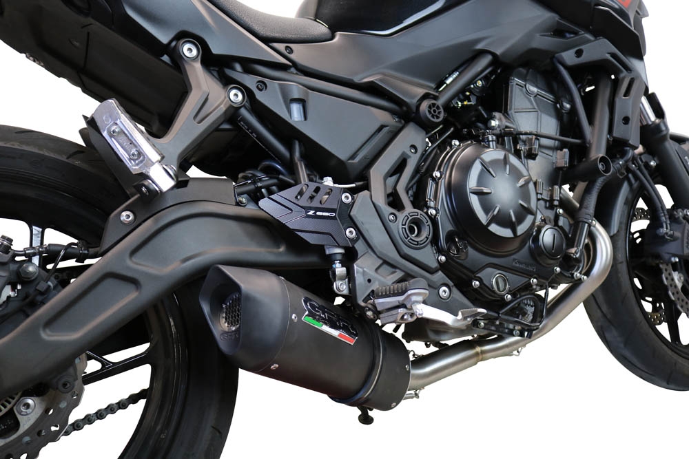 Esapament GPR compatibil cu Kawasaki Z 650 2017 Sistem complet de evacuare legal omologat, inclusiv db killer și catalizator detașabil,Furore Evo4 Nero