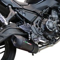 Esapament GPR compatibil cu Kawasaki Z 650 2017 Sistem complet de evacuare legal omologat, inclusiv db killer și catalizator detașabil,Furore Evo4 Nero