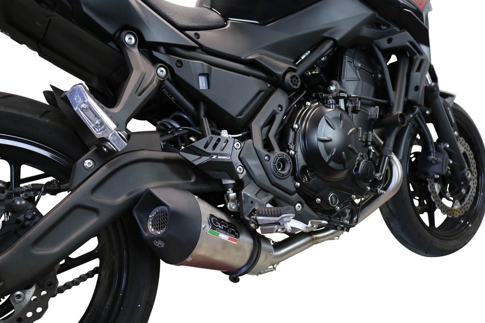 Esapament GPR compatibil cu Kawasaki Ninja 650 2021 Sistem complet de evacuare legal omologat, inclusiv db killer și catalizator detașabil,New Grand Prix Evo Titanium