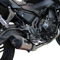 Esapament GPR compatibil cu Kawasaki Ninja 650 2021 Sistem complet de evacuare legal omologat, inclusiv db killer și catalizator detașabil,New Grand Prix Evo Titanium