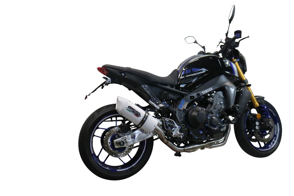 Exhaust compatible with Yamaha Mt-09 2021-2023, Albus Evo4, Homologated legal full system exhaust, including removable db killer and catalyst