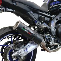 Exhaust compatible with Yamaha Mt-09 2021-2023, M3 Black Titanium, Homologated legal full system exhaust, including removable db killer and catalyst