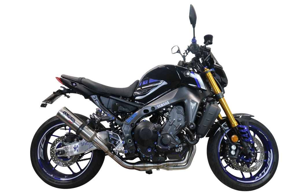 Exhaust compatible with Yamaha Mt-09 2021-2023, M3 Inox , Homologated legal full system exhaust, including removable db killer and catalyst