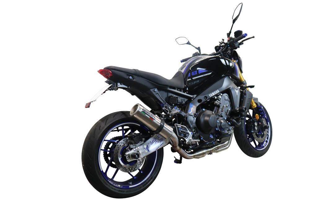 Exhaust compatible with Yamaha Mt-09 2021-2023, M3 Inox , Homologated legal full system exhaust, including removable db killer and catalyst