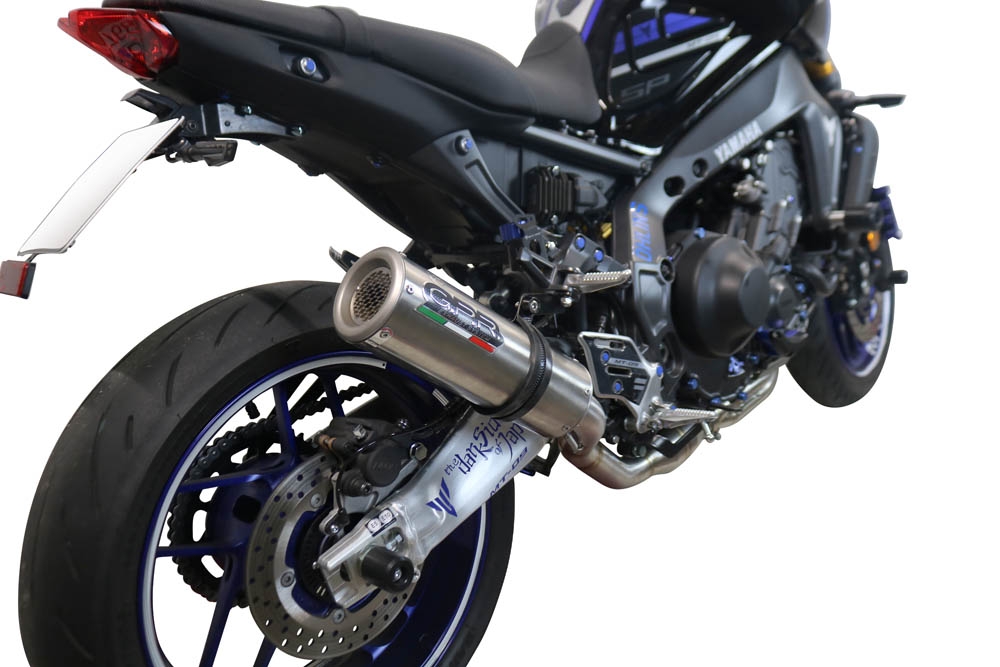 Exhaust compatible with Yamaha Mt-09 2021-2023, M3 Inox , Homologated legal full system exhaust, including removable db killer and catalyst