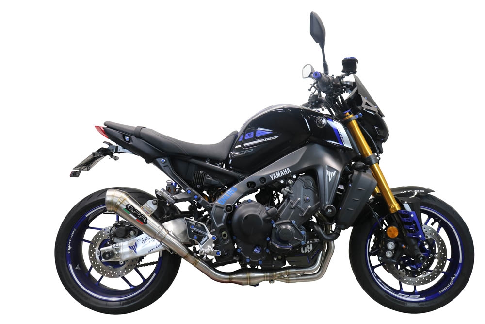 Exhaust compatible with Yamaha Mt-09 2021-2023, Powercone Evo, Homologated legal full system exhaust, including removable db killer and catalyst